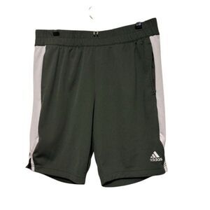 Adidas Golf Size Large Green & White Mesh Style Shorts